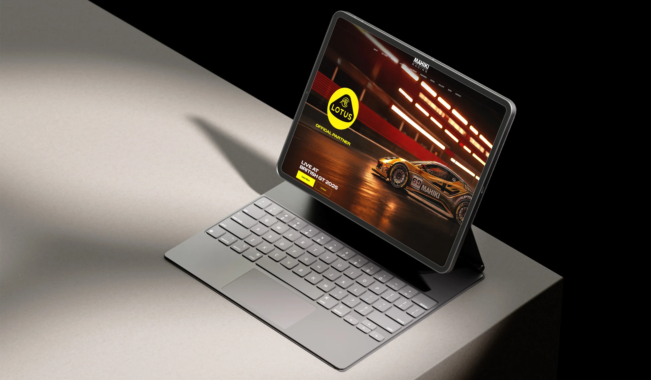 Mahiki Racing website design from Disruptive's public portfolio