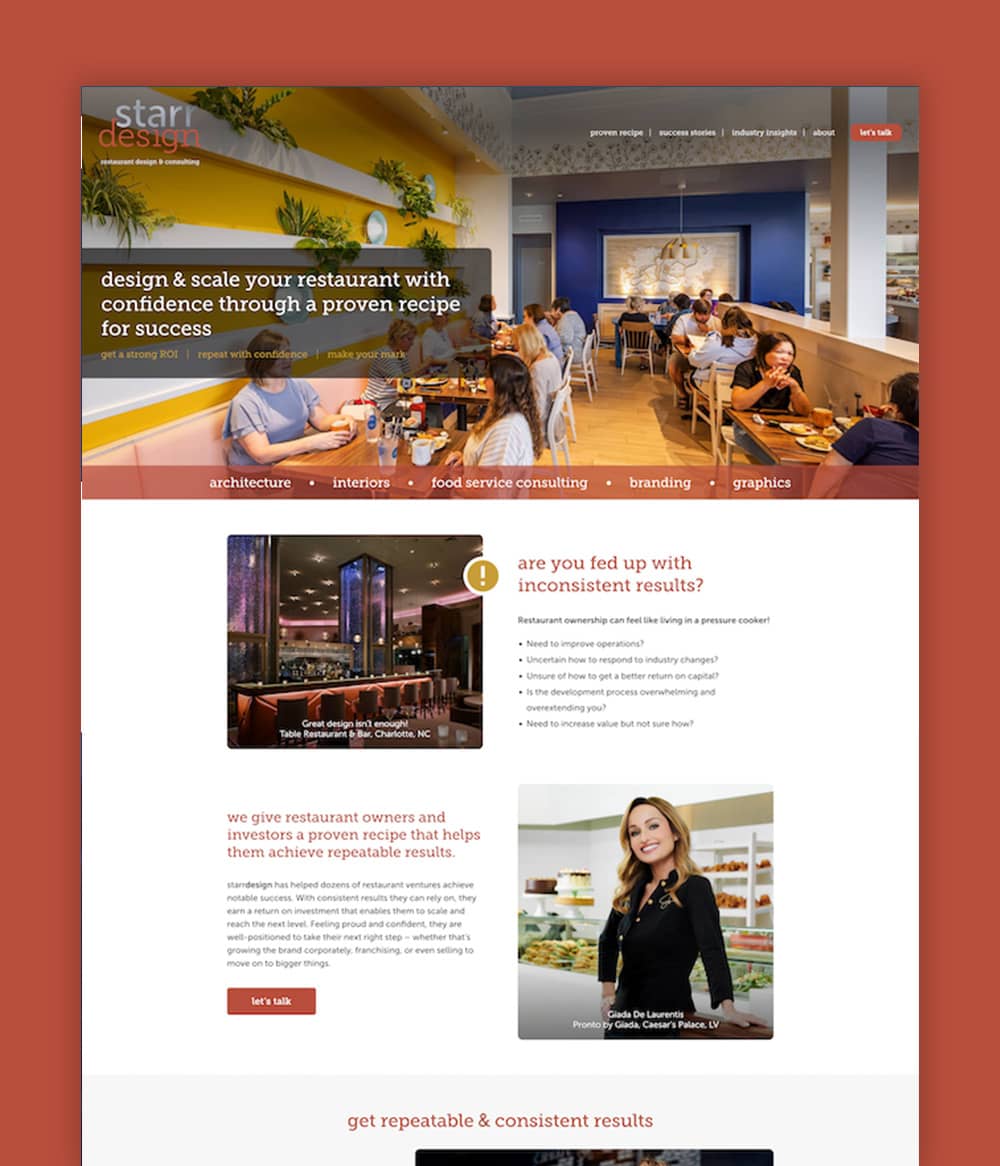 Public Starr Design website design preview